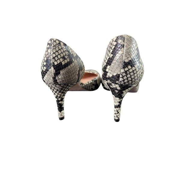 J.Crew Elsie Italian Leather Snakeskin Pointed Pumps Made in Italy Classic Heel - Picture 6 of 8
